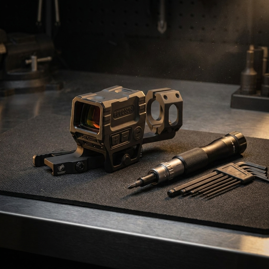 Mounting and zeroing a red dot sight – Holosun AEMS with ADM mount and torque tools