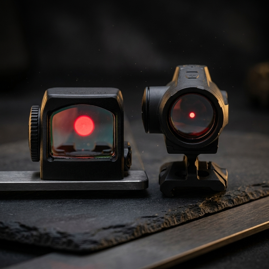 Red dot size chart – 2 MOA vs 6 MOA glowing dots compared