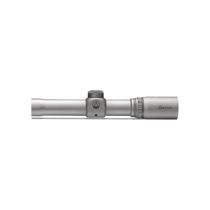 Burris 2x20mm handgun scope with the Plex reticle in a polished nickel finish