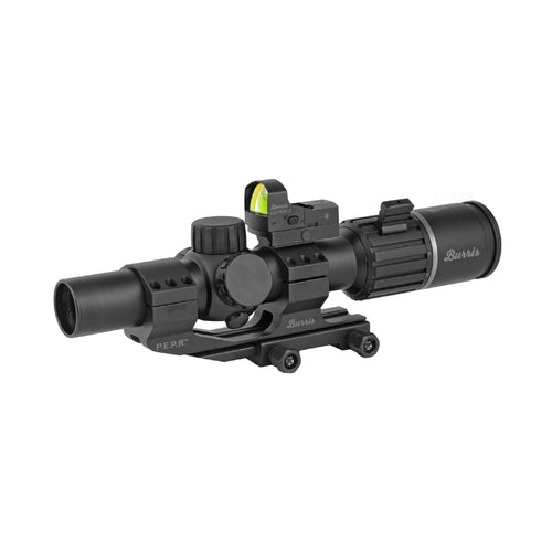 Burris RT-6 1-6x24 LPVO rifle scope with the illuminated Ballistic AR reticle and matching red dot sight