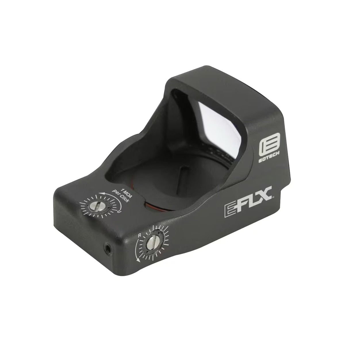 EOTech EFLX 3 MOA red dot sight in black, with a top-loading CR2032 battery