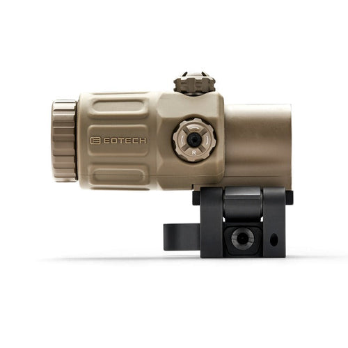 EOTech G33 3x magnifier, Tan finish on STS quick-detach mount, alternate manufacturer product image