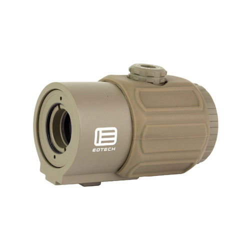 EOTech G43 3x magnifier supplied without a mount in Tan for use behind an EOTech holographic weapon sight