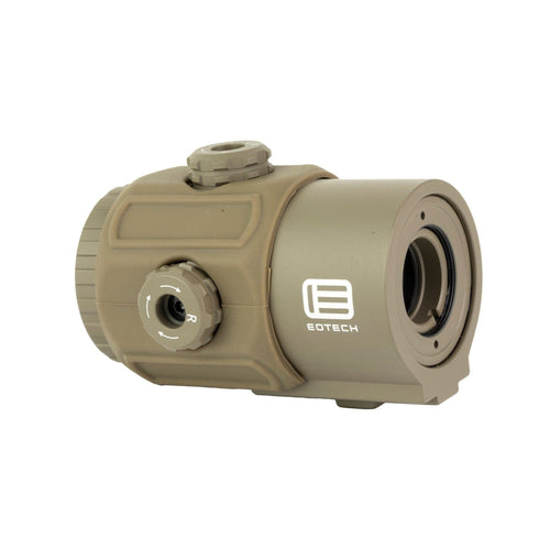 EOTech G43 3x magnifier supplied without a mount in Tan with tool-free windage and elevation adjustment