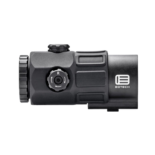 EOTech G45 5x magnifier supplied without a mount in matte black with tool-free windage and elevation adjustment