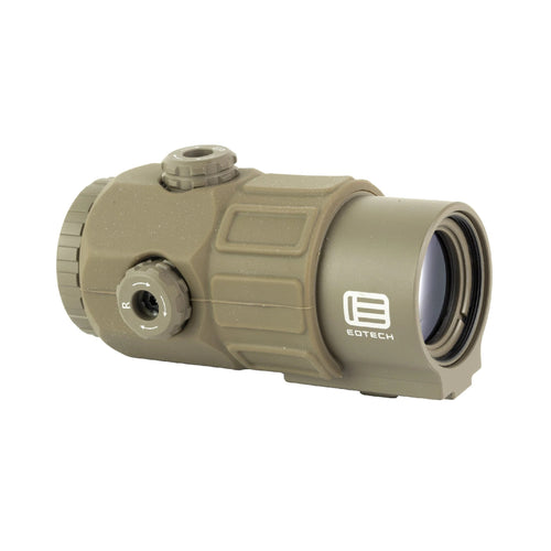EOTech G45 5x magnifier supplied without a mount in Tan with tool-free windage and elevation adjustment