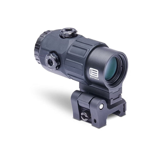 EOTech G45 5x magnifier on the flip-to-side STS mount in matte black with tool-free windage and elevation adjustment
