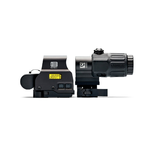 EOTech HHS II holographic hybrid sight system with the magnifier on a flip-to-side STS mount