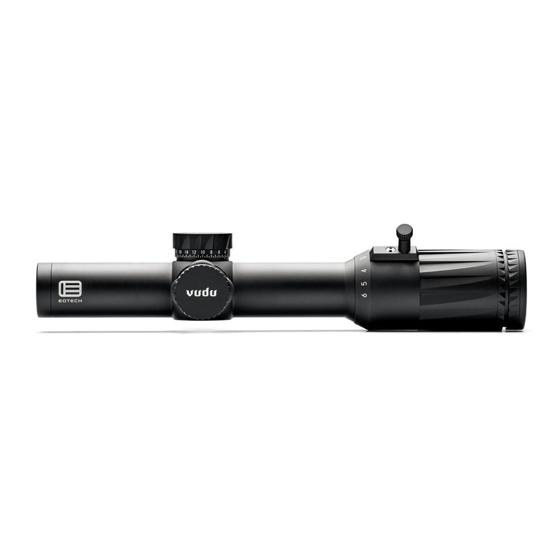 EOTech Vudu 1-6x24 FFP LPVO rifle scope in black, SR2 7.62 BDC reticle, part number VUDU1-6FFPSR2