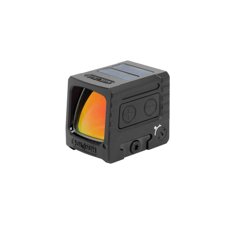 Holosun AEMS Macro gold dot sight with a switchable multi-reticle system of dot, circle or circle-dot