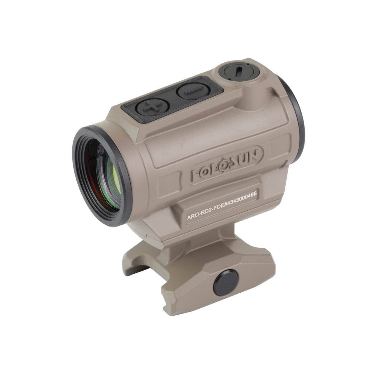 Holosun ARO RD2 red dot sight in Flat Dark Earth with a precise 2 MOA aiming dot