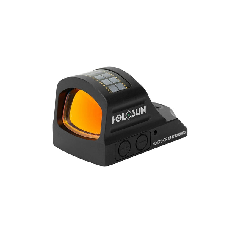 Holosun HE407C X2 green dot sight with a precise 2 MOA aiming dot