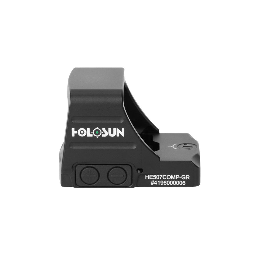 Holosun HE507COMP green dot sight with a competition reticle system tuned for fast transitions