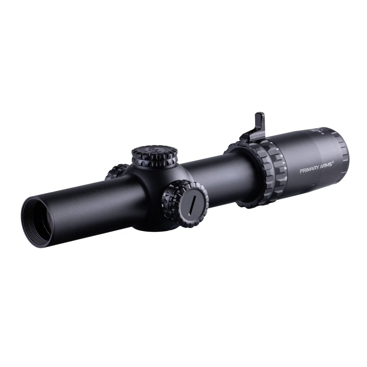 Primary Arms SLx 1-10x28 LPVO rifle scope with an illuminated ACSS Griffin M10S reticle in the second focal plane
