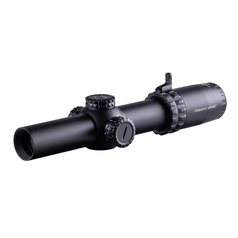 Primary Arms SLx 1-10x28 LPVO rifle scope with an illuminated ACSS Griffin M10S reticle in the second focal plane