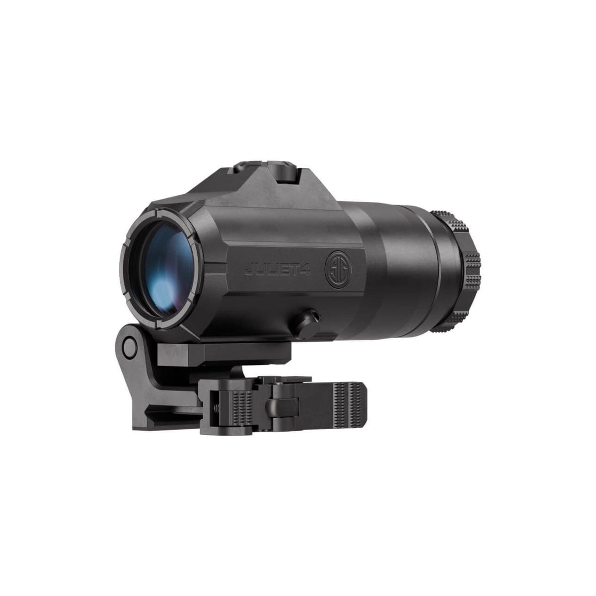 SIG Sauer JULIET4 4x magnifier in matte black with PowerCam quick-release mount