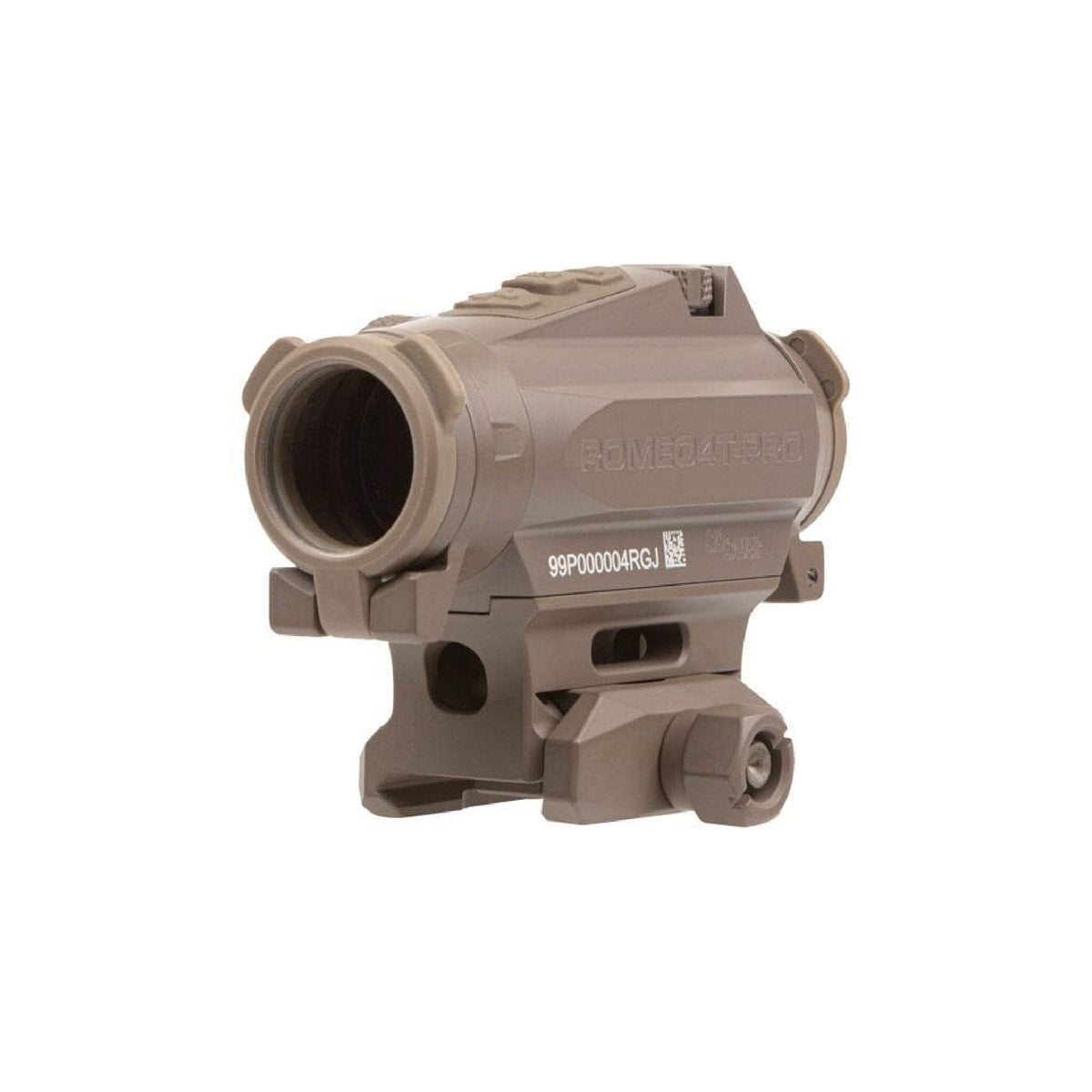 SIG Sauer ROMEO4T-PRO red dot sight with ballistic circle dot reticle in Flat Dark Earth