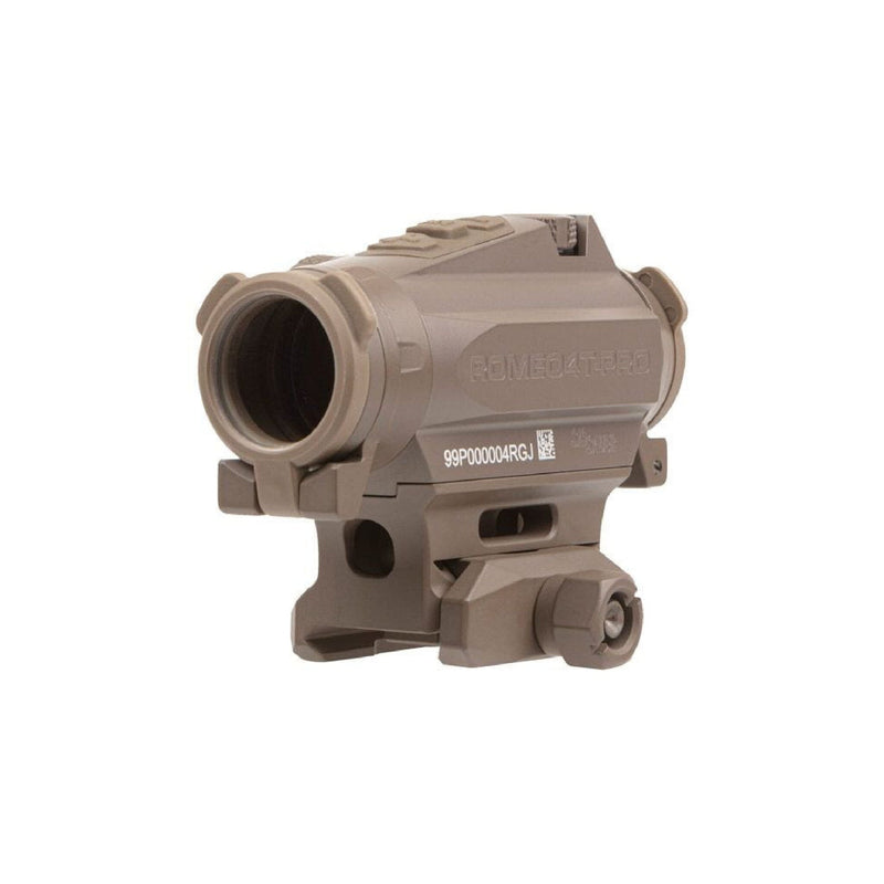 SIG Sauer ROMEO4T-PRO red dot sight with ballistic circle dot reticle in Flat Dark Earth