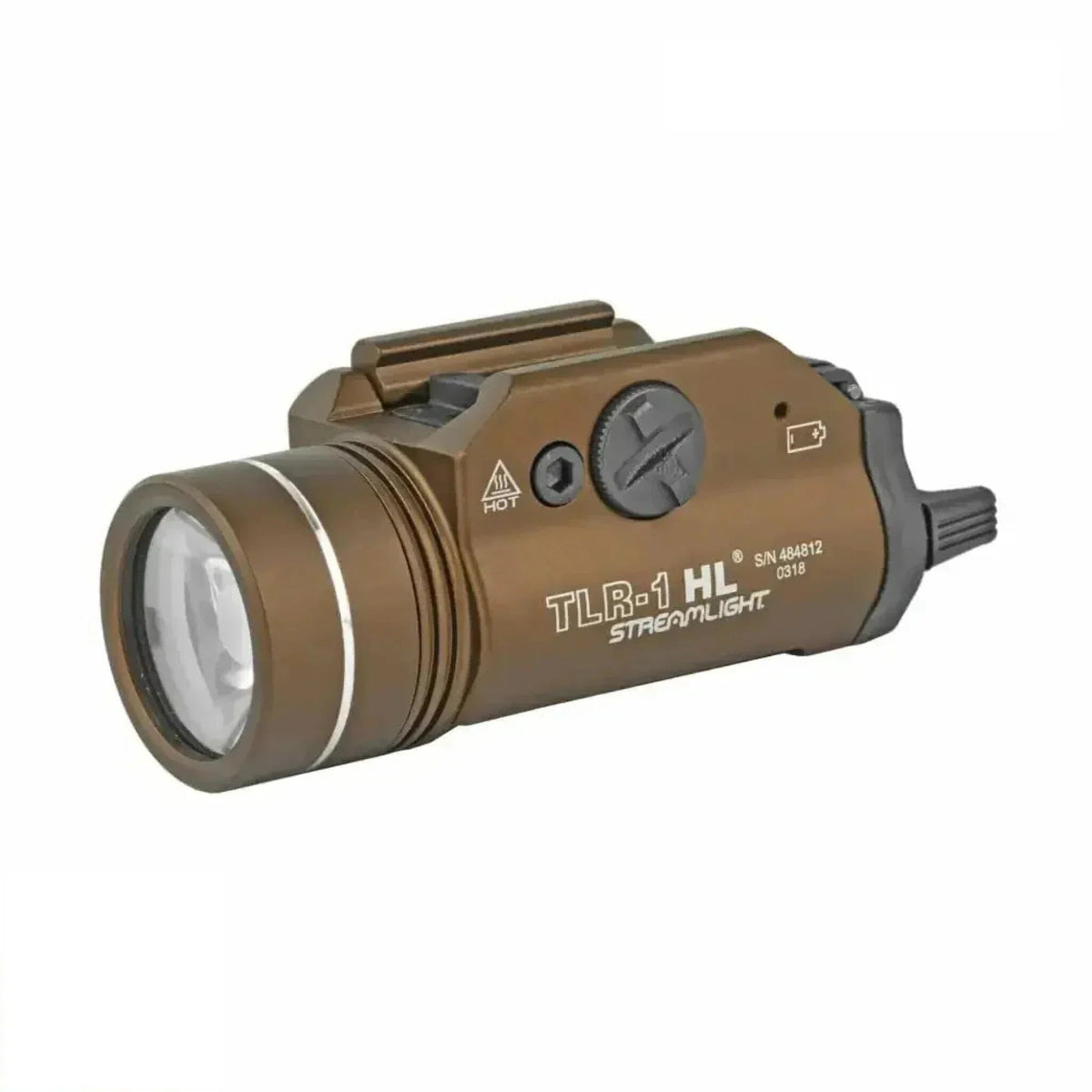 Streamlight TLR-1 HL weapon light in FDE Brown with 1000 lumens reaching 283 metres