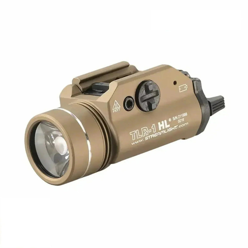 Streamlight TLR-1 HL weapon light in Flat Dark Earth with 1000 lumens and 20,000 candela
