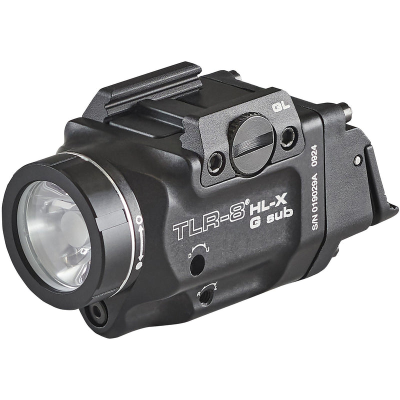 Streamlight TLR-8 HL-X G sub weapon light with green laser for the Glock 43X and 48 at 1000 lumens