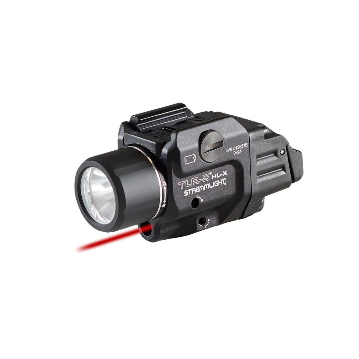 Streamlight TLR-8 HL-X USB weapon light with laser with 1000 lumens on the SL-B9 rechargeable pack