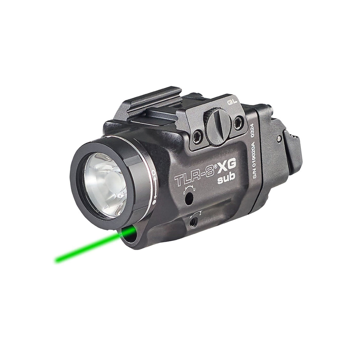 Streamlight TLR-8 X G sub weapon light with green laser for 1913OS rail at 500 lumens