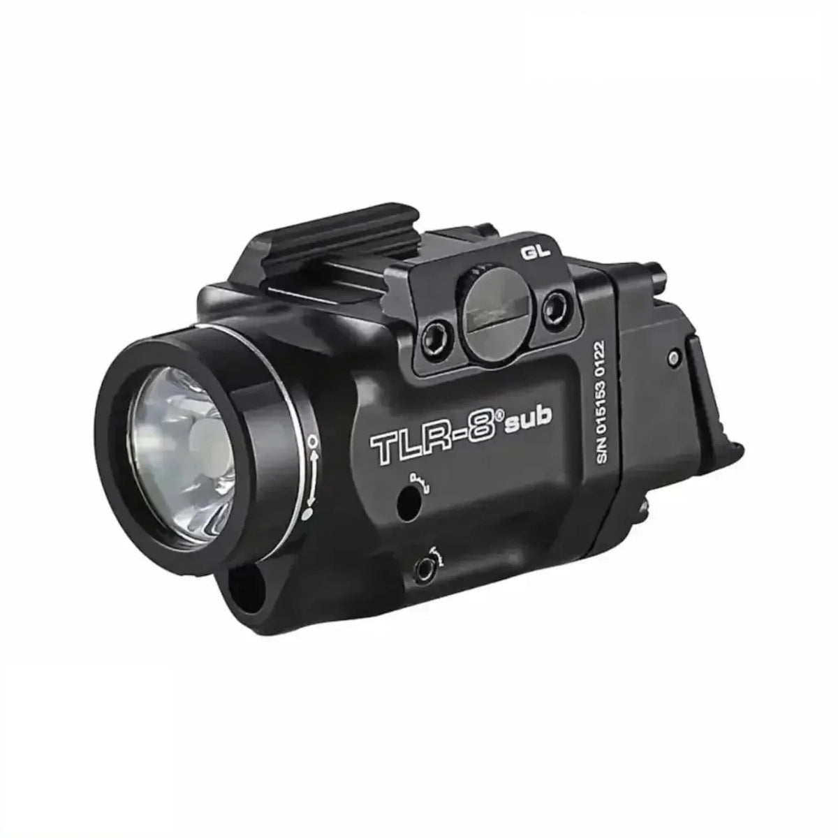 Streamlight TLR-8 X sub weapon light with red laser for the Glock 43X and 48 at 500 lumens