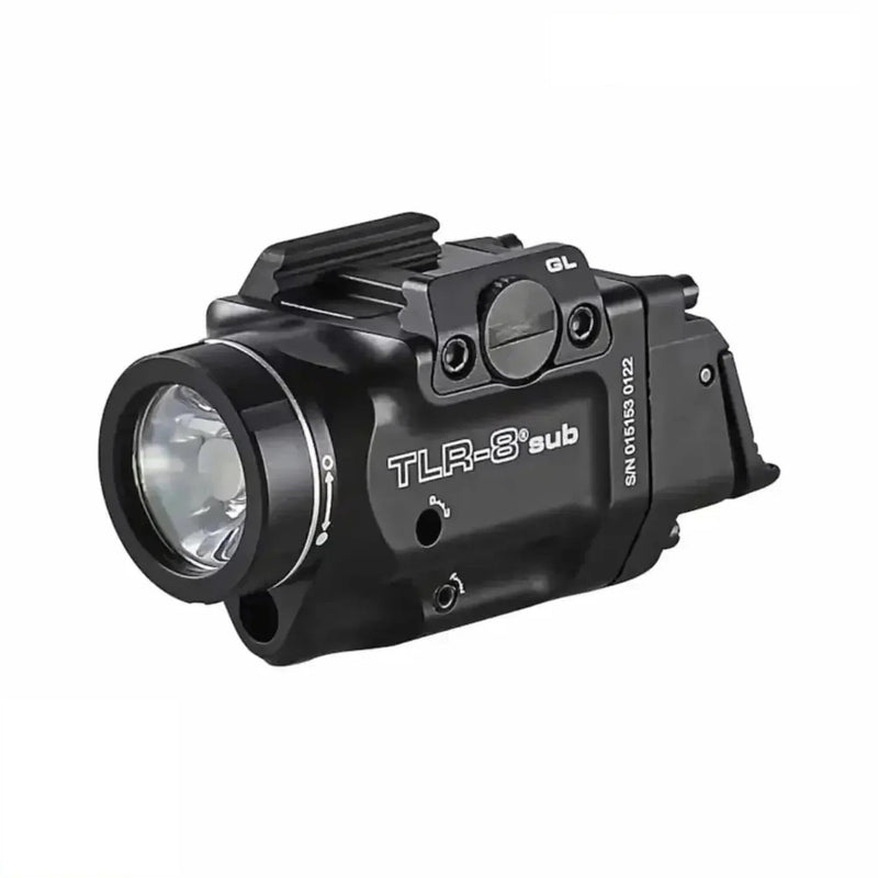 Streamlight TLR-8 X sub weapon light with red laser for the Glock 43X and 48 at 500 lumens