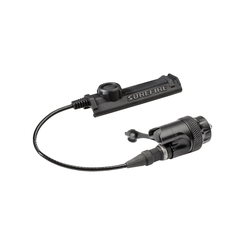 SureFire DS-SR07 Scout Light dual switch assembly in black combining a tailcap click switch with a remote tape pad