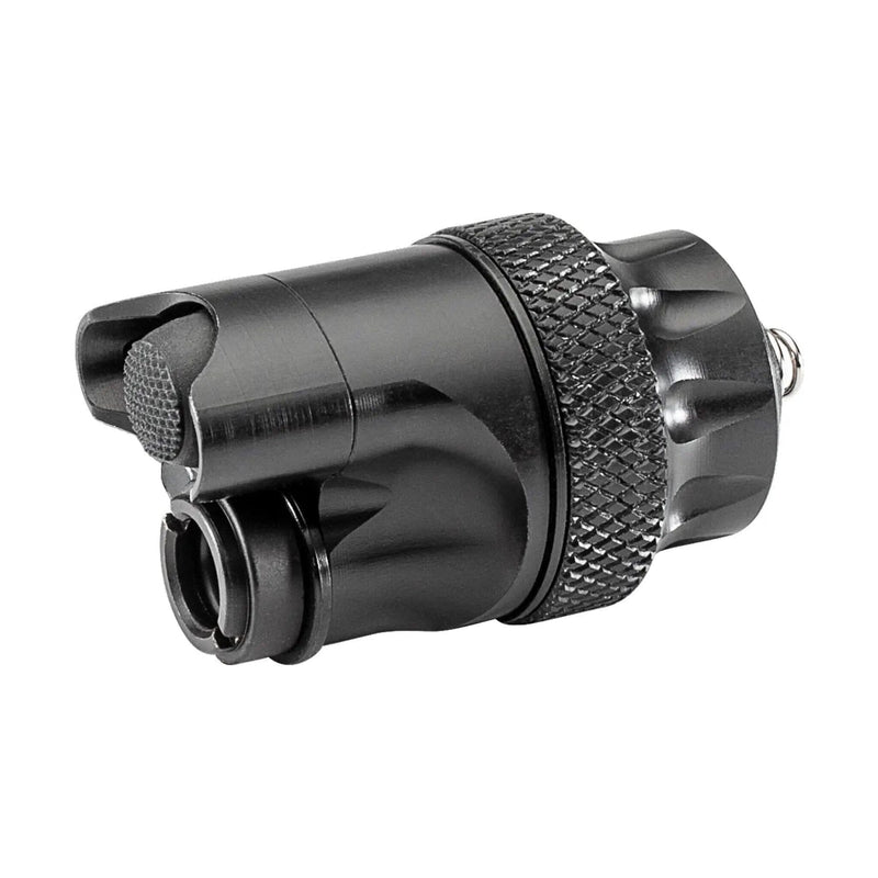 SureFire DS00 Scout Light tailcap switch in black for momentary and constant-on operation