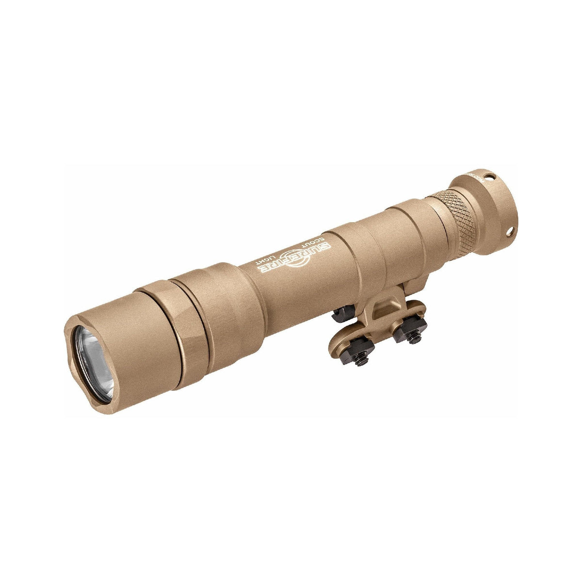 SureFire M640DF Scout Light Pro weapon light in tan producing 1500 lumens of white light