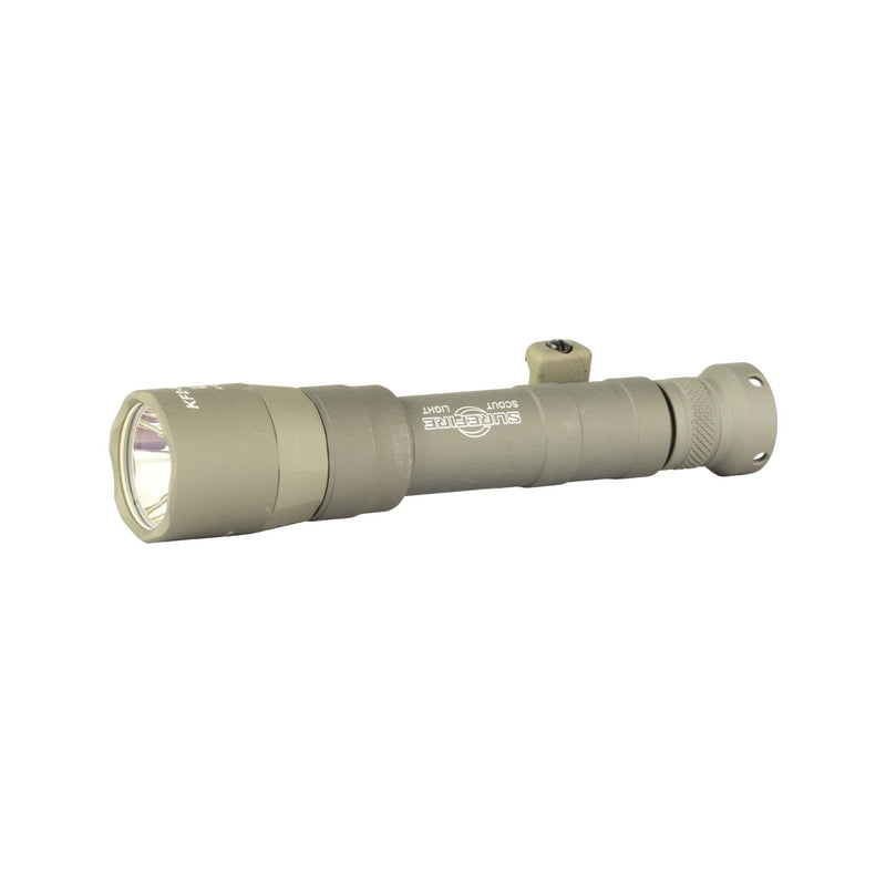 SureFire M640DFT Scout Light Pro Turbo weapon light in tan with high candela turbo throw