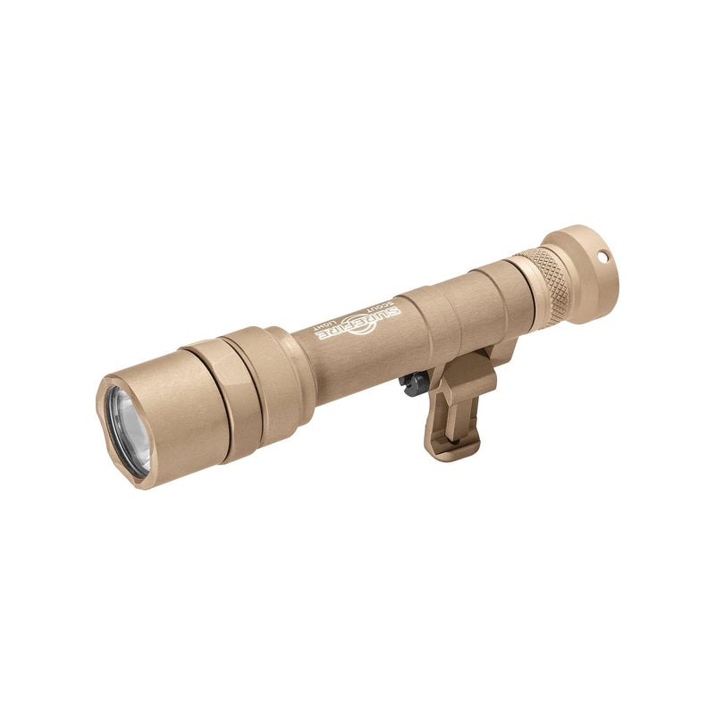 SureFire M640U Scout Light Pro weapon light in tan producing 1000 lumens through a TIR lens
