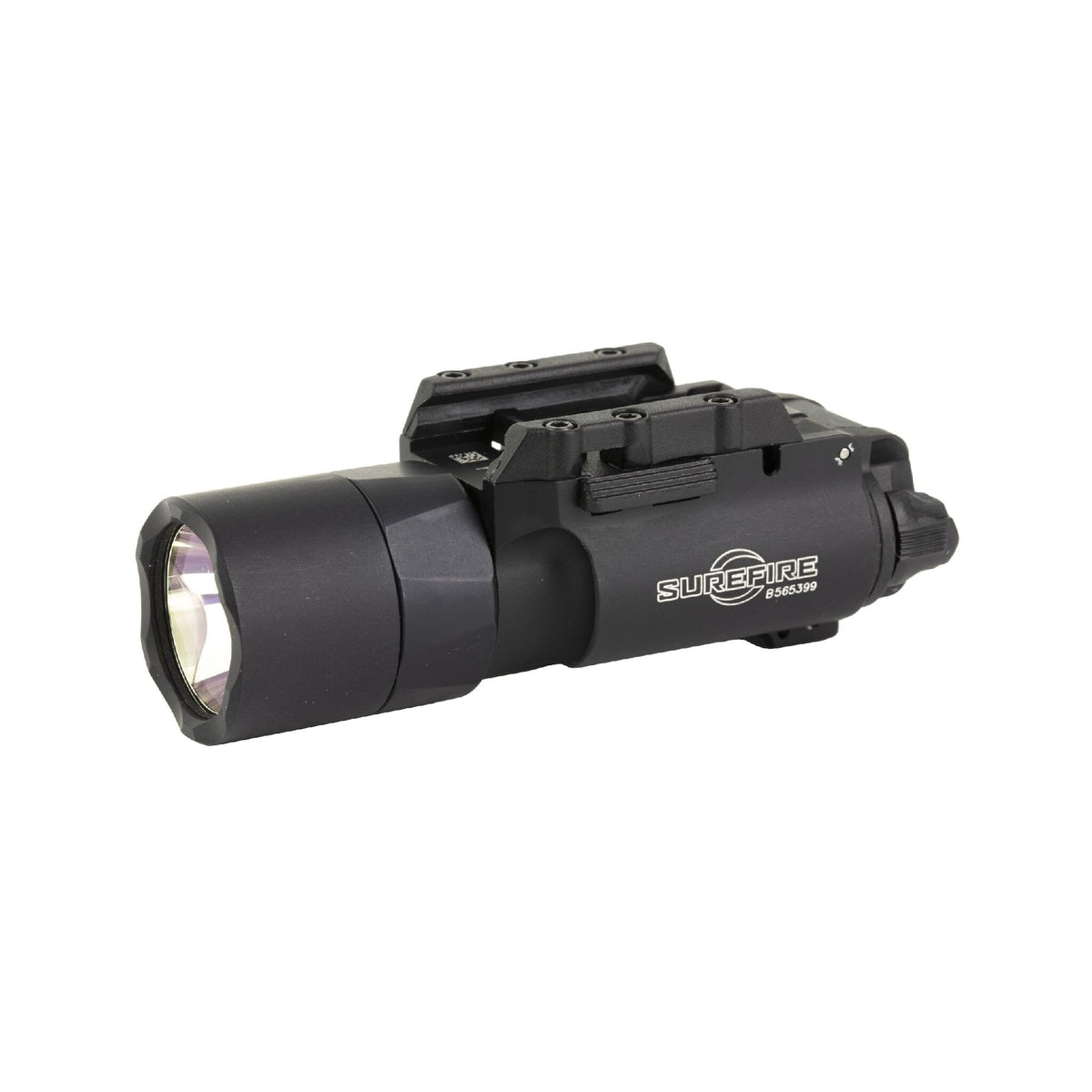 SureFire X300T-B Turbo weapon light in black with high candela turbo throw for pistols
