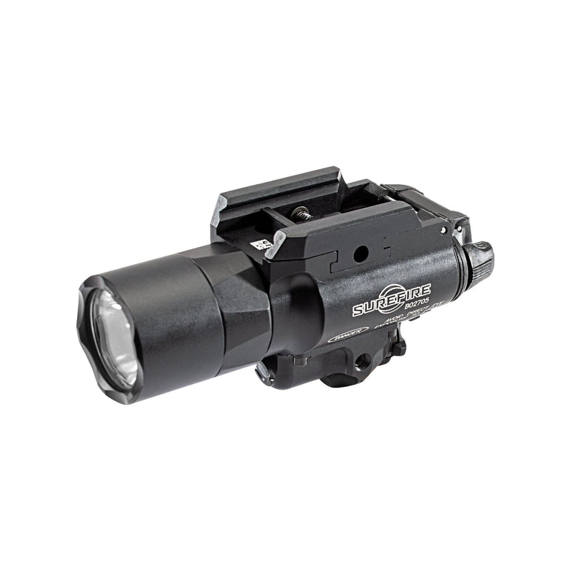 SureFire X400U-A Ultra weapon light with red laser producing 1000 lumens alongside the aiming laser